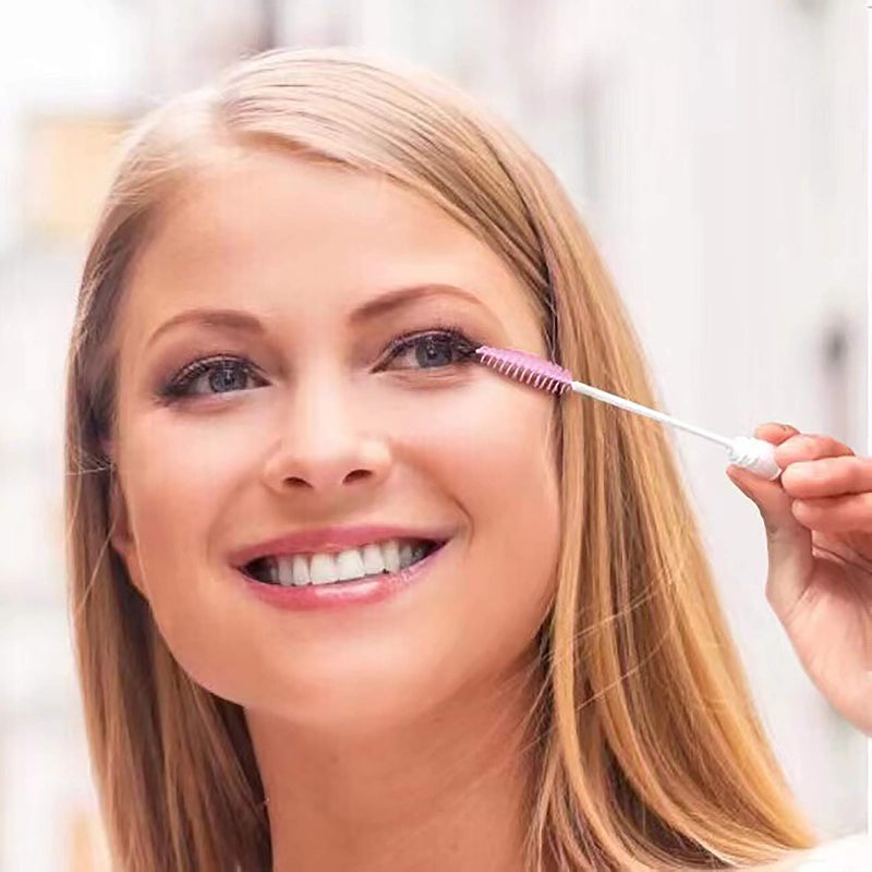 Dming 20 Pieces Disposable Mascara Brushes Eyelash Brush Lash Wand Diamond Mascara Wands with Tube Makeup Tool Lash Spoolies Sanitary Brushes Lash Extension Supplies (tube scale l pink 20) - Image 5
